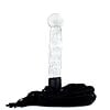 Icicles No 38 Glass Dildo with Leather Cat-O-Nine Tails 6.75 Inches