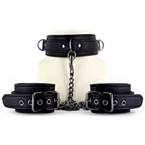 EasyToys Leather Collar With Handcuffs 1