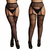 Le Desir Garterbelt Stockings With Lace Top 1