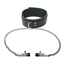 Master Series Coveted Collar with Nipple Clamps 1