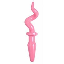 Master Series Pink Pig Tail Butt Plug 4 Inches 1