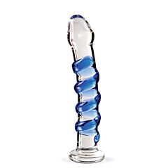 Icicles No 5 Sapphire Spiral Glass Dildo 7 Inch 1